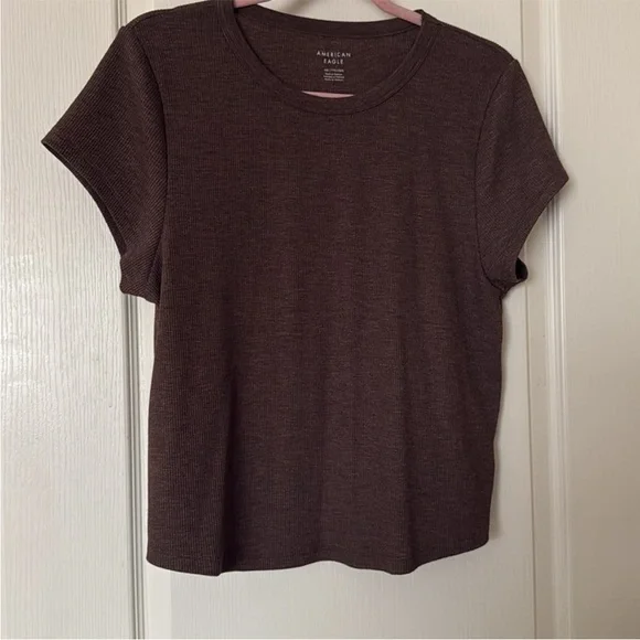 AE | Hey Baby | Waffle | Tee | Brown - Picture 3 of 14